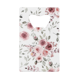 Abrebotellas De Tarjeta De Crédito Rose flower pattern
