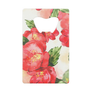 Abrebotellas De Tarjeta De Crédito Roses rosados de color agua