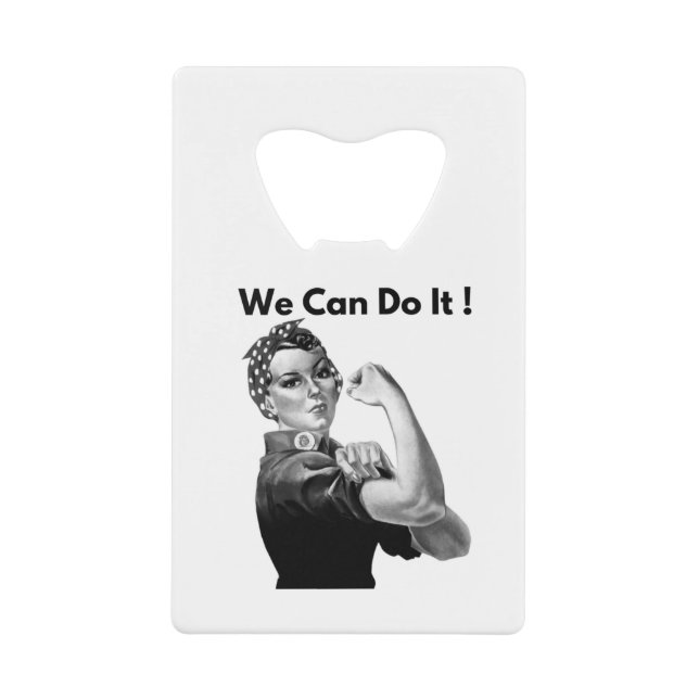 Abrebotellas De Tarjeta De Crédito Rosie The Riveter Podemos Hacerlo (Anverso)