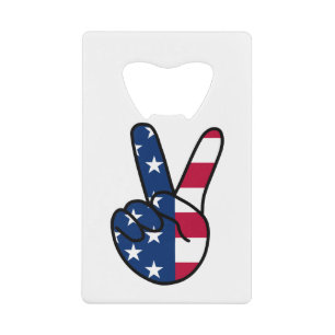 Abrebotellas De Tarjeta De Crédito RÓTULO Bandera V de Estados Unidos