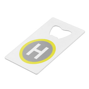 Abrebotellas De Tarjeta De Crédito Rótulo Helipad