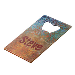 Abrebotellas De Tarjeta De Crédito Rusty, Verdigris, Grunge Steampunk