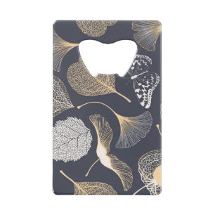 Abrebotellas De Tarjeta De Crédito Sale Ginkgo: Elegancia Floral Sin Marea.