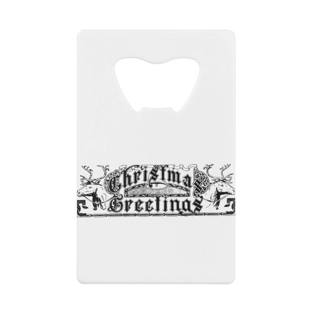 Abrebotellas De Tarjeta De Crédito Saludos de Navidad (Anverso)