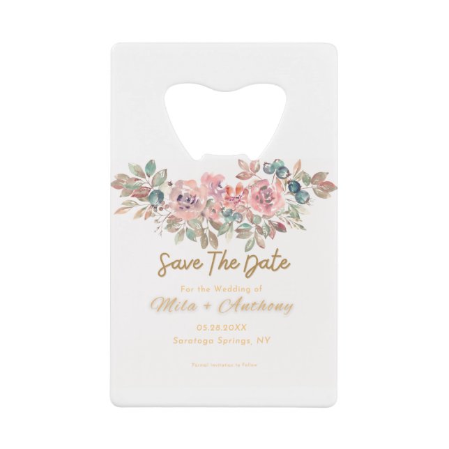 Abrebotellas De Tarjeta De Crédito Salvar la fecha bohemiana (Anverso)