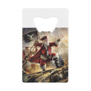 Abrebotellas De Tarjeta De Crédito santa es una pirata