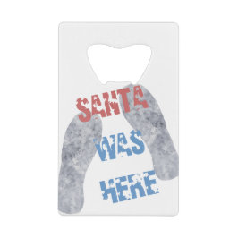 Abrebotellas De Tarjeta De Crédito Santa estaba aquí