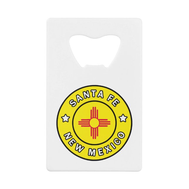 Abrebotellas De Tarjeta De Crédito Santa Fe Nuevo México (Anverso)