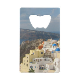 Abrebotellas De Tarjeta De Crédito Santorini en el sol de la tarde