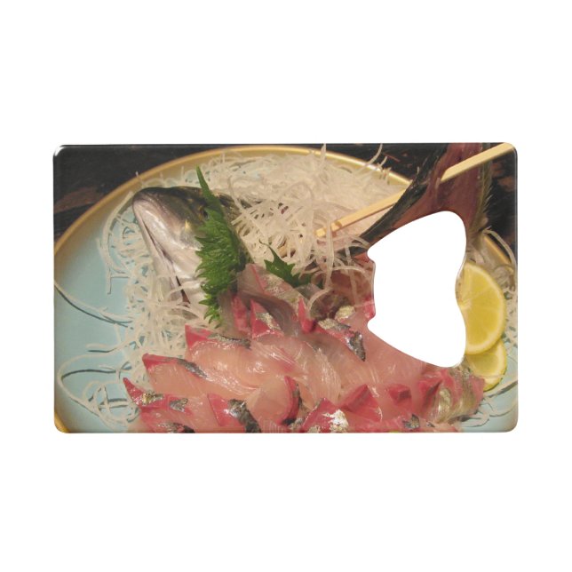 Abrebotellas De Tarjeta De Crédito Sashimi 刺身 (Anverso (Horizontal))