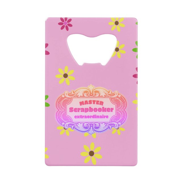 Abrebotellas De Tarjeta De Crédito Scrapbooker (Anverso)