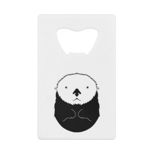 Abrebotellas De Tarjeta De Crédito Sea Otter Silhouette