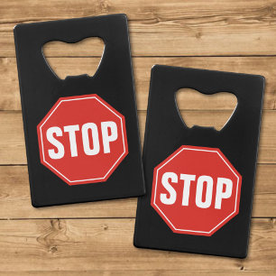 Abrebotellas De Tarjeta De Crédito señal de STOP
