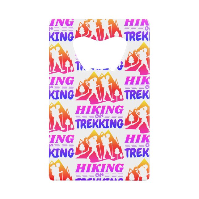 Abrebotellas De Tarjeta De Crédito Senderismo o senderismo (Anverso)