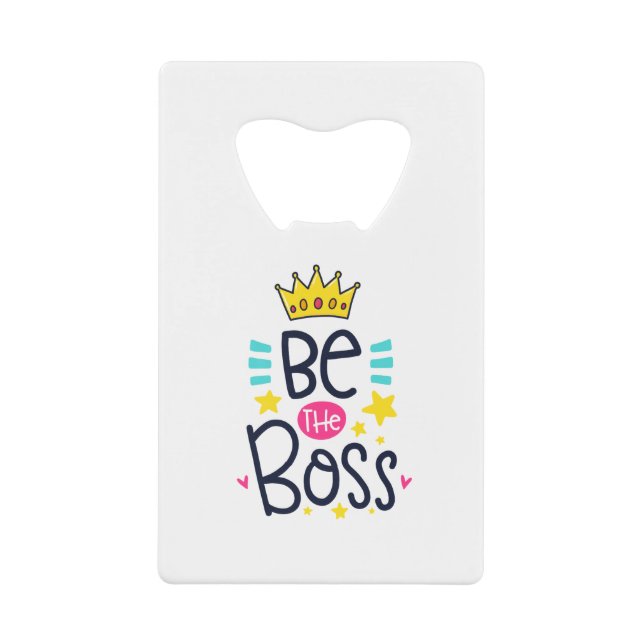 Abrebotellas De Tarjeta De Crédito Ser jefe (Anverso)