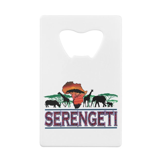 Abrebotellas De Tarjeta De Crédito Serengeti (Reverso)