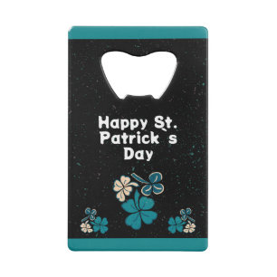 Abrebotellas De Tarjeta De Crédito Shamrock Clover Irish Happy St. Patrick's Day