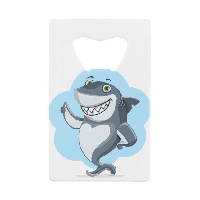 Abrebotellas De Tarjeta De Crédito Shark Laughing (Anverso)