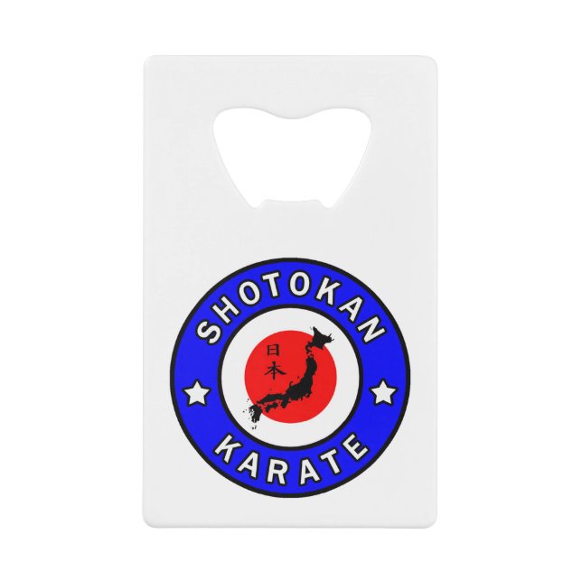 Abrebotellas De Tarjeta De Crédito Shotokan Karate (Anverso)