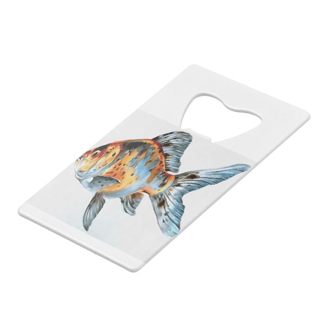 Abrebotellas De Tarjeta De Crédito Shubunkin Naranja (Ángulo frontal)