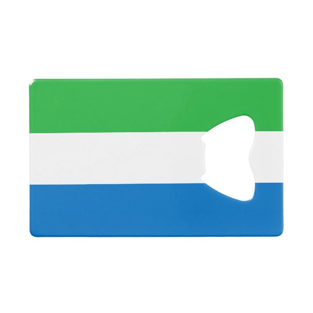 Abrebotellas De Tarjeta De Crédito Sierra Leone Flag (Anverso (Horizontal))