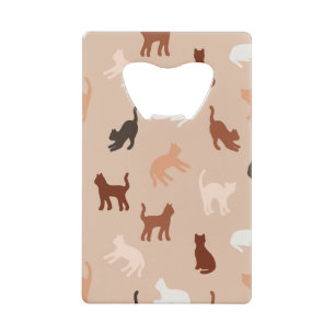 Abrebotellas De Tarjeta De Crédito Silhouette de gato