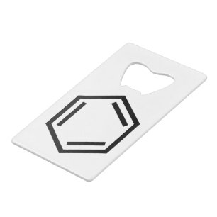 ABREBOTELLAS DE TARJETA DE CRÉDITO SÍMBOLO DEL ANILLO DE BENZENE