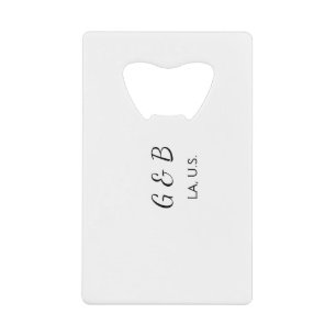 Abrebotellas De Tarjeta De Crédito SIMPLE MINIMAL agregar el nombre de la pareja nomb