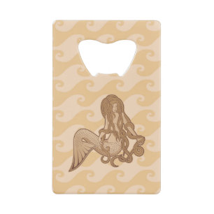 Abrebotellas De Tarjeta De Crédito Sirena sentada