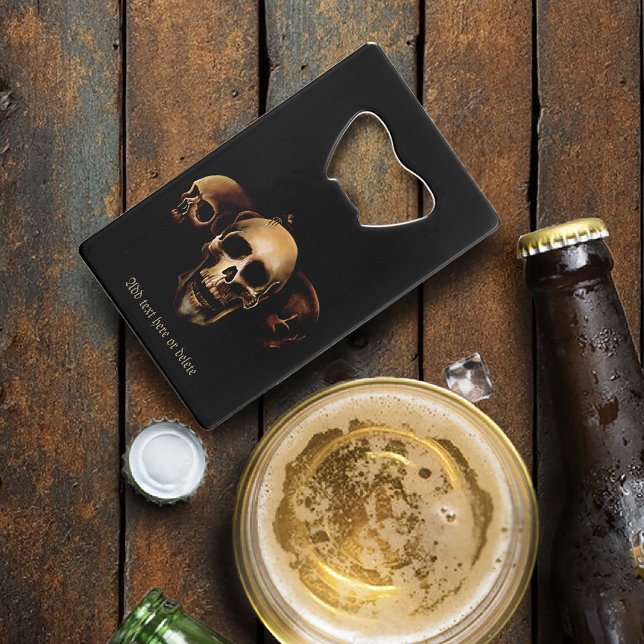 Abrebotellas De Tarjeta De Crédito Skulls Human Black (Subido por el creador)