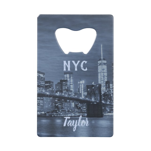 Abrebotellas De Tarjeta De Crédito Skyline de Nueva York (Anverso)