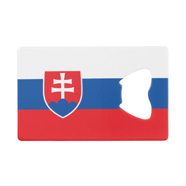 Abrebotellas De Tarjeta De Crédito Slovakia Flag (Anverso (Horizontal))