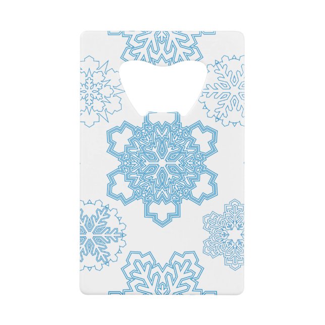 Abrebotellas De Tarjeta De Crédito Snowflake (Anverso)