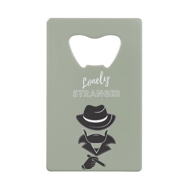 Abrebotellas De Tarjeta De Crédito Solitario Extraño (Anverso)