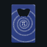 Abrebotellas De Tarjeta De Crédito Spiral for Pi Numbers on Navy Blue Decor<br><div class="desc">A typographic design Spiral of Pi numbers in action on a navy blue background color. A simple design inspired by the pi solution, a succession of numbers making for a great humorous gift for the mathematician, the geek, the inquisitive mind. Great for a student, a teacher, an engineer or anyone...</div>