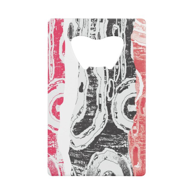 Abrebotellas De Tarjeta De Crédito Stainless Steel Bottle Opener – Abstract Land (Anverso)