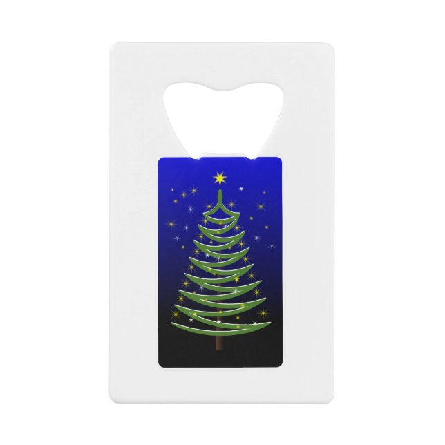 Abrebotellas De Tarjeta De Crédito stylized christmas tree (Anverso)