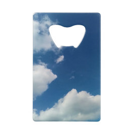 Abrebotellas De Tarjeta De Crédito Suavidad con las nubes