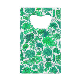 Abrebotellas De Tarjeta De Crédito Suculento jardín