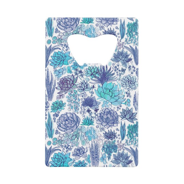 Abrebotellas De Tarjeta De Crédito Suculento jardín (Anverso)