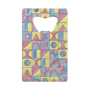 Abrebotellas De Tarjeta De Crédito Sudoku Uno-Arte geométrico Bauhaus minimalista mod