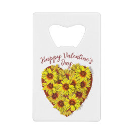 Abrebotellas De Tarjeta De Crédito Sunflower Heart Bottle Opener