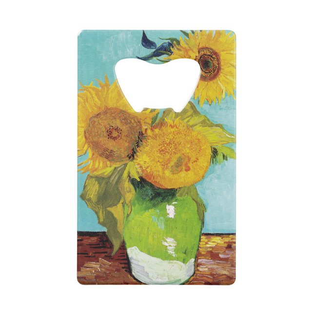 Abrebotellas De Tarjeta De Crédito Sunflowers Vincent van Gogh (Anverso)
