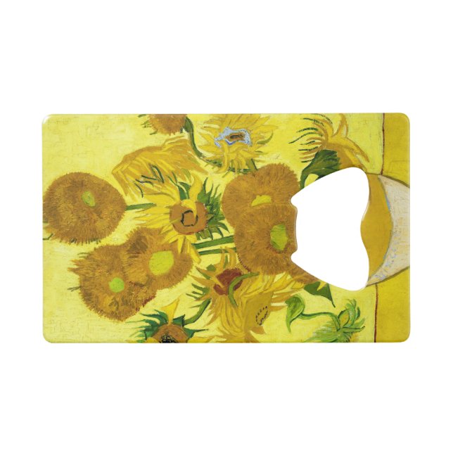 Abrebotellas De Tarjeta De Crédito Sunflowers Vincent van Gogh (Anverso (Horizontal))