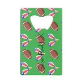 Abrebotellas De Tarjeta De Crédito Super Bowl con tema latino