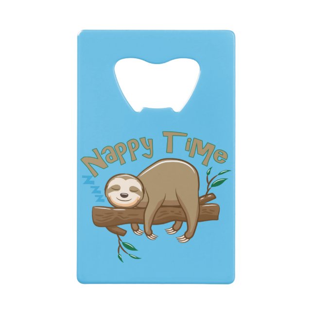 Abrebotellas De Tarjeta De Crédito Super Delight Baby Sloth (Anverso)