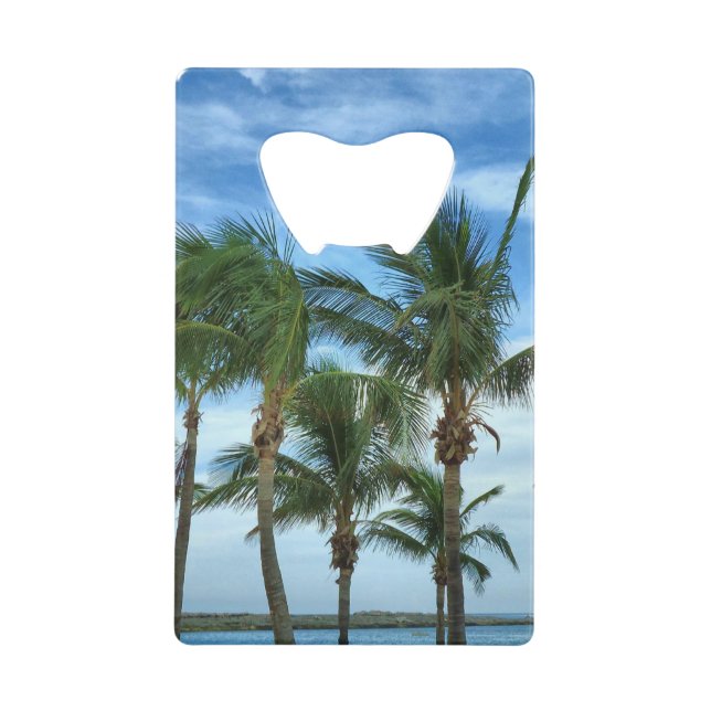 Abrebotellas De Tarjeta De Crédito Tarde tropical (Anverso)