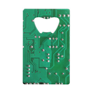 Abrebotellas De Tarjeta De Crédito Tarjeta de circuito de transistores verdes de époc