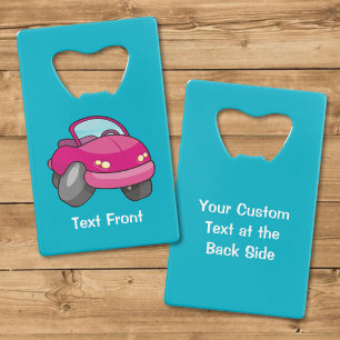 Abrebotellas De Tarjeta De Crédito Tarjeta de crédito de coche de dibujos animados ro
