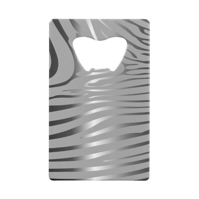 Abrebotellas De Tarjeta De Crédito Tecla de barra de zebra (Anverso)